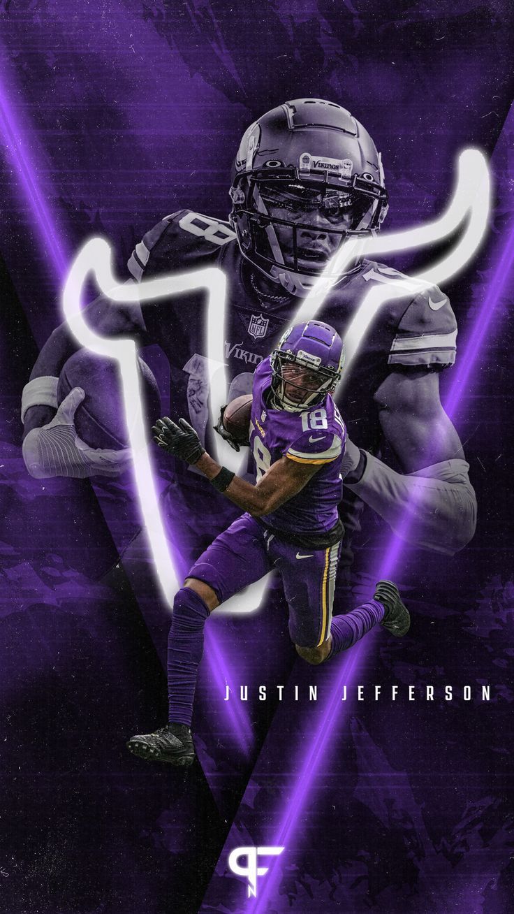 Justin Jefferson Wallpaper, Minnesota Vikings Wallpaper, NFL Wallpaper