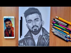 K L Rahul drawing timelaps | pencil sketch of K L Rahul | Sourav joshi vlogs | s HD Wallpaper