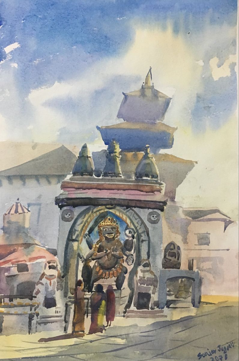 Kaal Bhairav….watercolor,,HD Wallpaper
