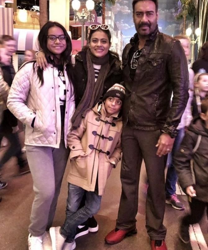 Kajol Shares A Happy Family Picture With Her Kids And Hubby, Ajay, Wishes Everyo