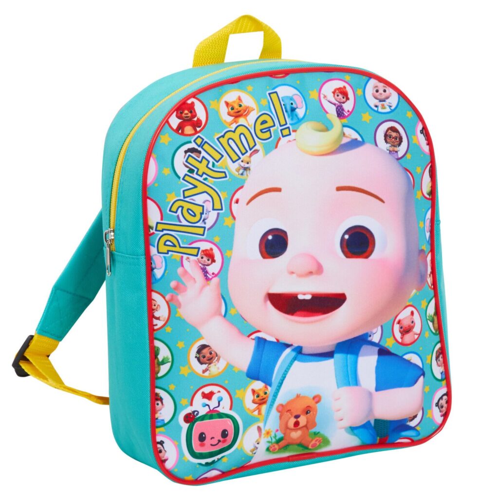 Kids Cocomelon Backpack Boys Girls Character Nursery Rucksack Lunch Bag Gift