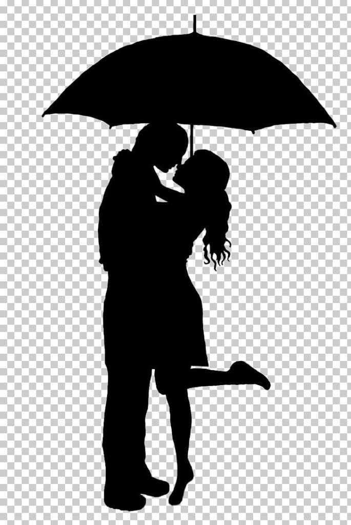 Kiss Silhouette Love Png Free Images