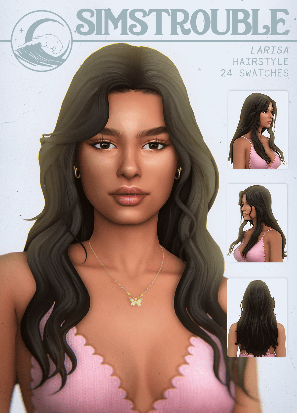 Larisa Hairstyle by simstrouble HD Wallpaper