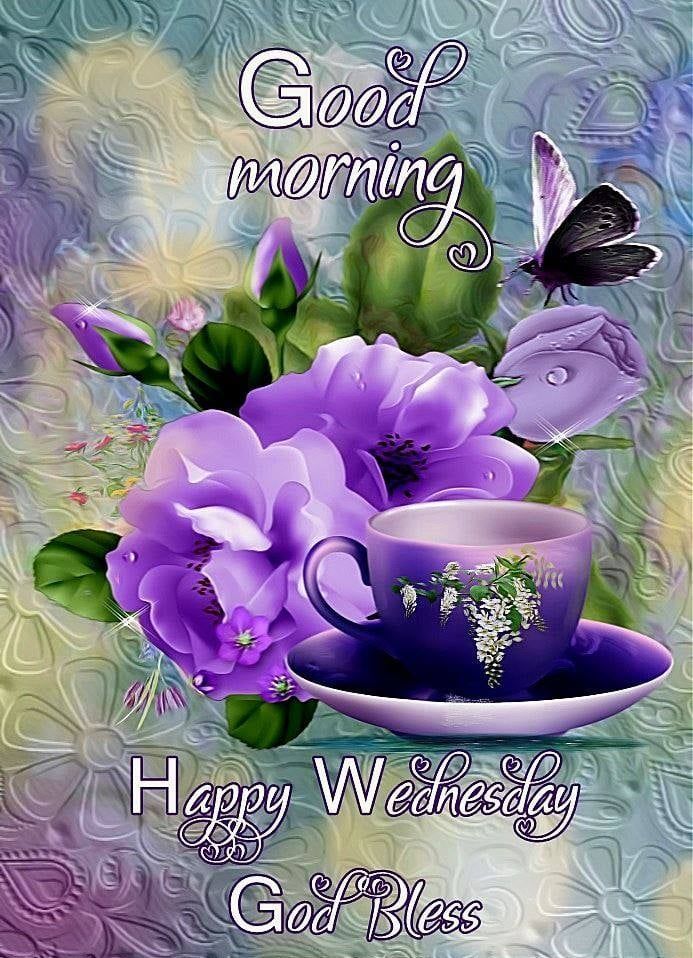 Lavender Flower Good Morning Happy Wednesday Images