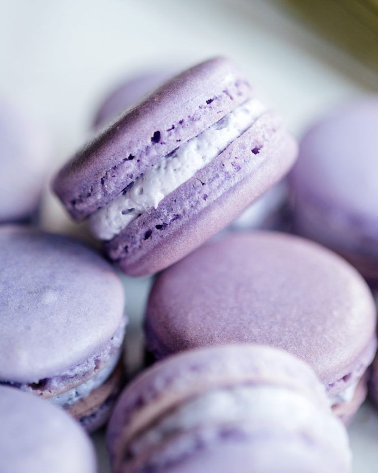 Lavender Macarons With Lavender Buttercream Filling Images