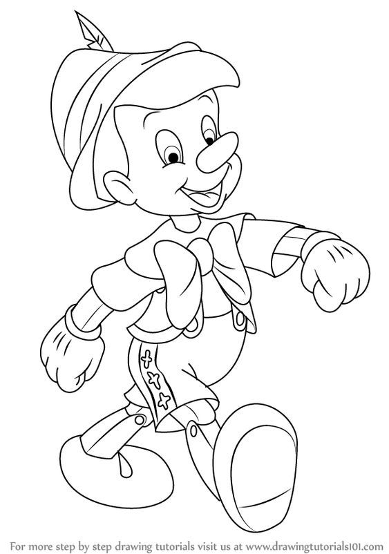 Learn How to Draw Pinocchio (Pinocchio) Step by Step