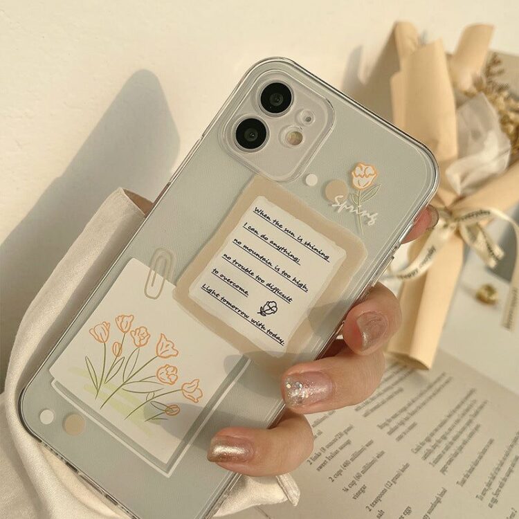 Light Academia Tulip Iphone Phone Case - For Iphone 12 / Only Flowers Versions