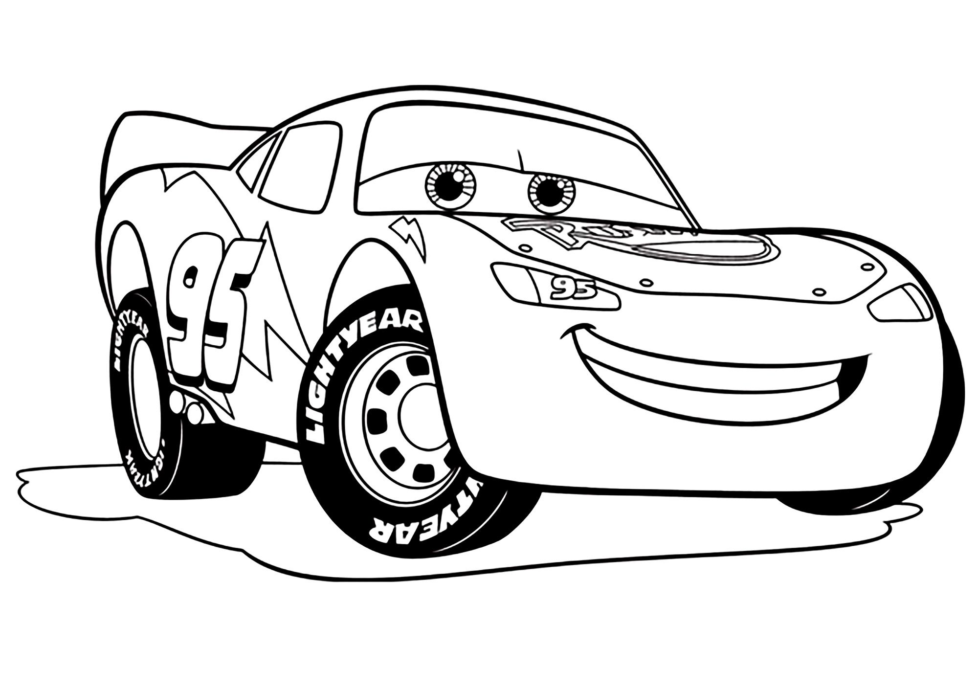 Lightning Mcqueen Monster Truck  Coloring Pages