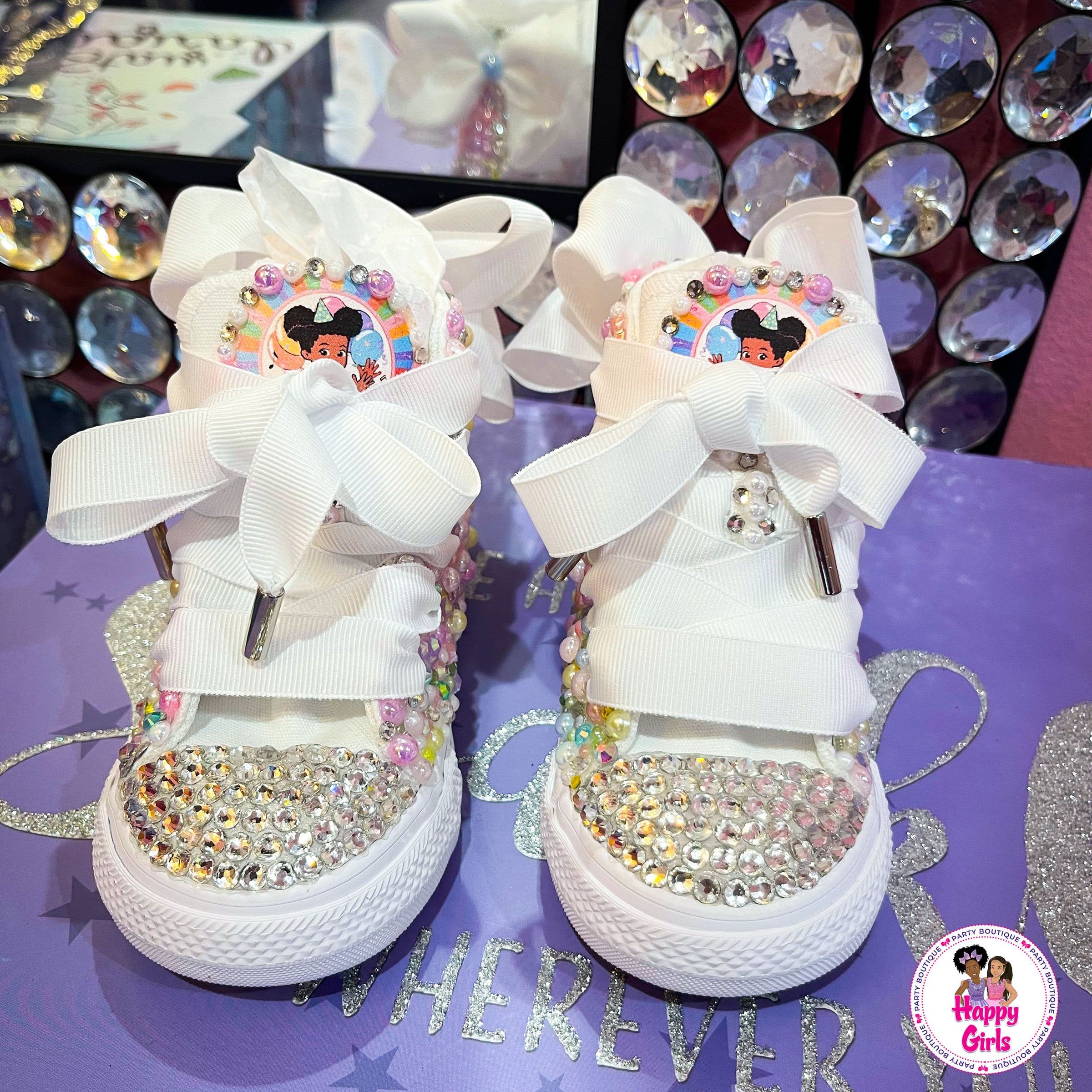 Limited offer FREE GIFT w/purchase Gracie's Corner Bedazzled Birthday Shoes *Con