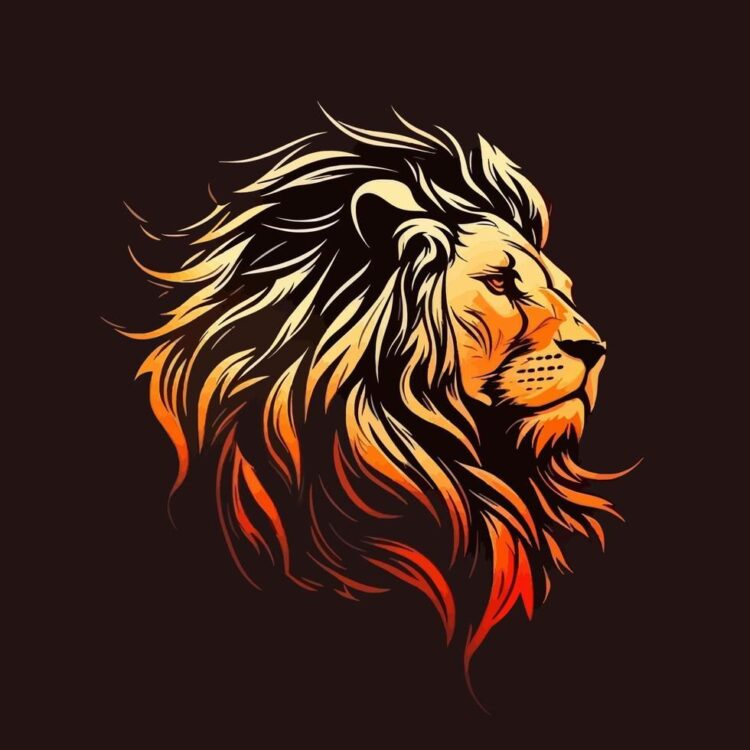 Lion Head Lion Logo Symbol Gaming Logo Elegant Element