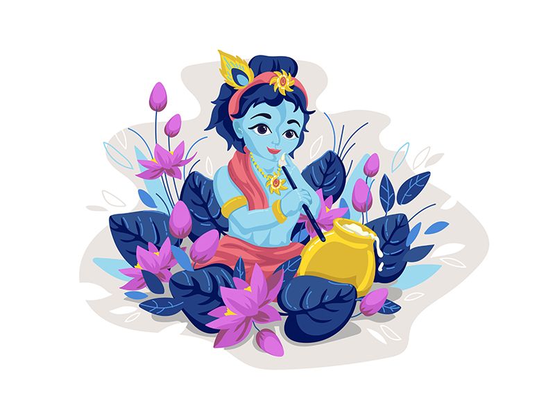 Little Lord Krishna. Happy Janmashtami HD Wallpaper