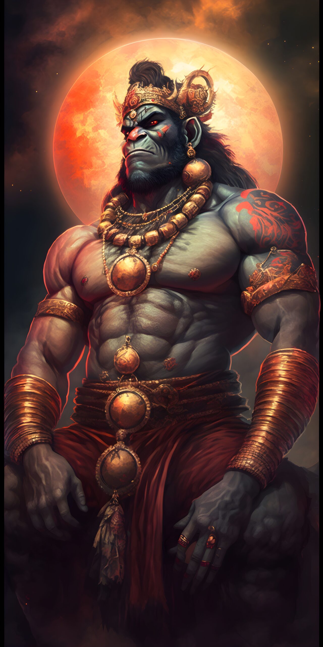 Lord Hanuman Stunning Look Wallpaper 6K | Free Download