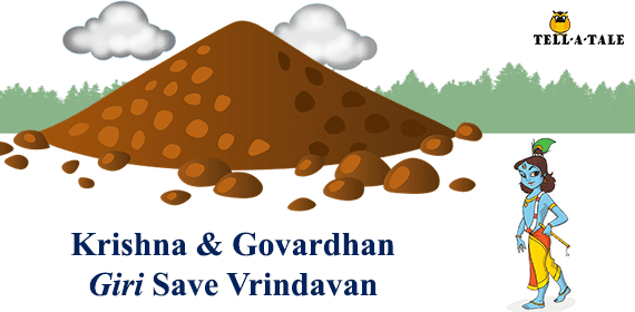 Lord Krishna Lifts Govardhan Giri To Save Vrindavan - Stories From India