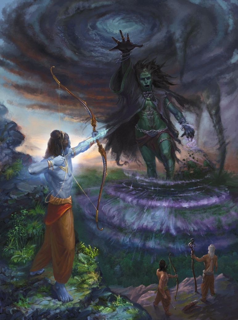Lord Rama frees demon, Oleg Mironishin HD Wallpaper