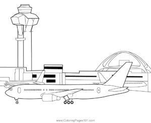 Los Angeles International Airport Coloring Page HD Wallpaper