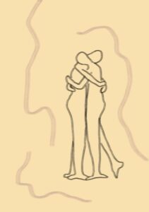 Love Hug  Mini Print Figure Drawing Love , Etsy HD Wallpaper