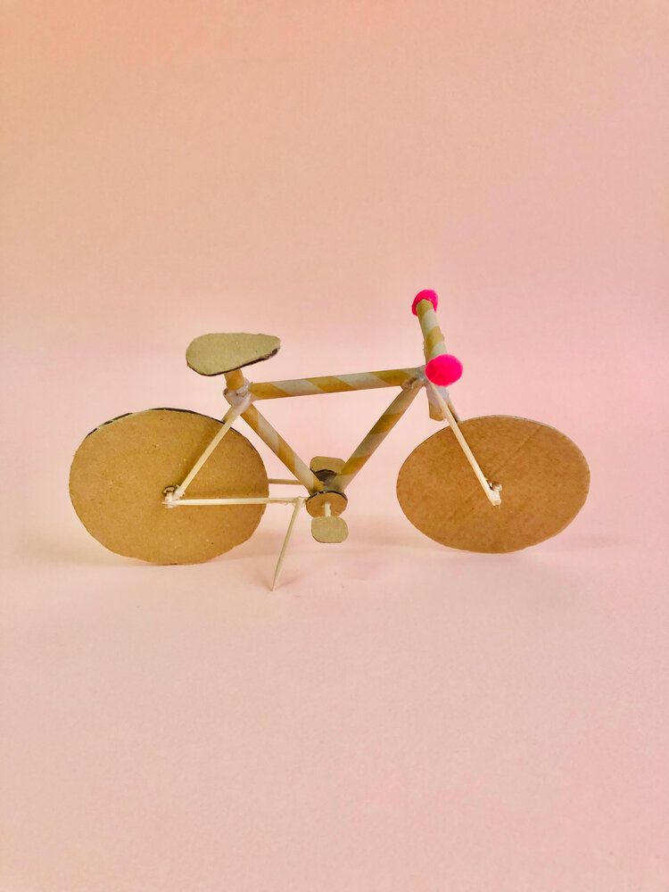 Miniature Bike Made From Recycled Cardboard Caactus Care Images