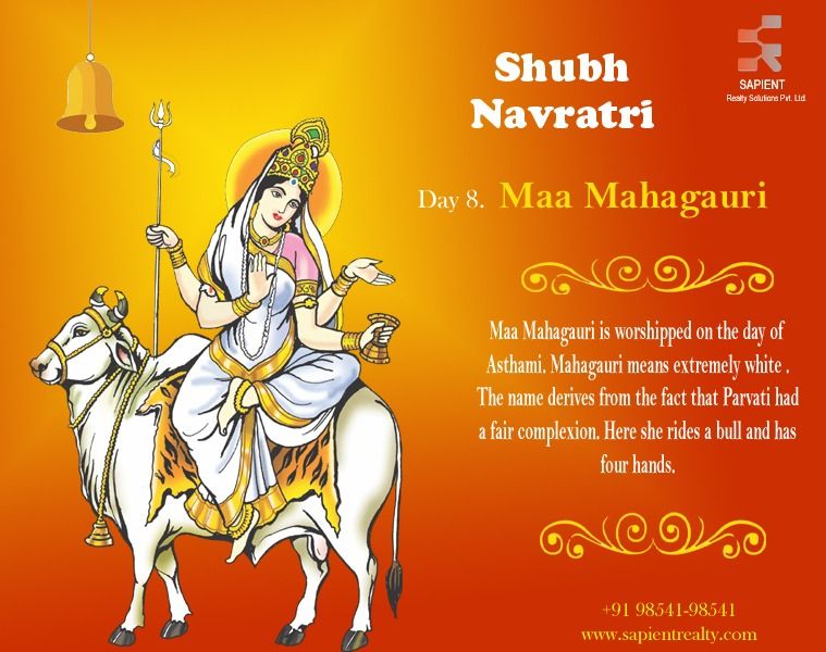 Maa Mahagauri Images | 8th Day Of Navratri | Jai Mata Di