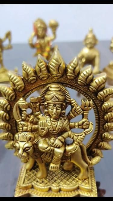 Maa Sherawali Brass Idol For Pooja Home Temples Images