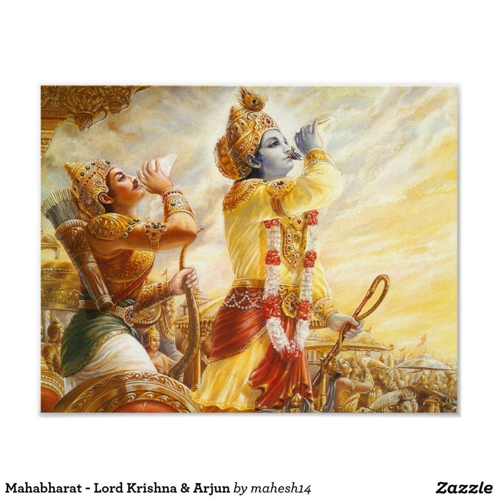 Mahabharat Lord Krishna Arjun Poster Images