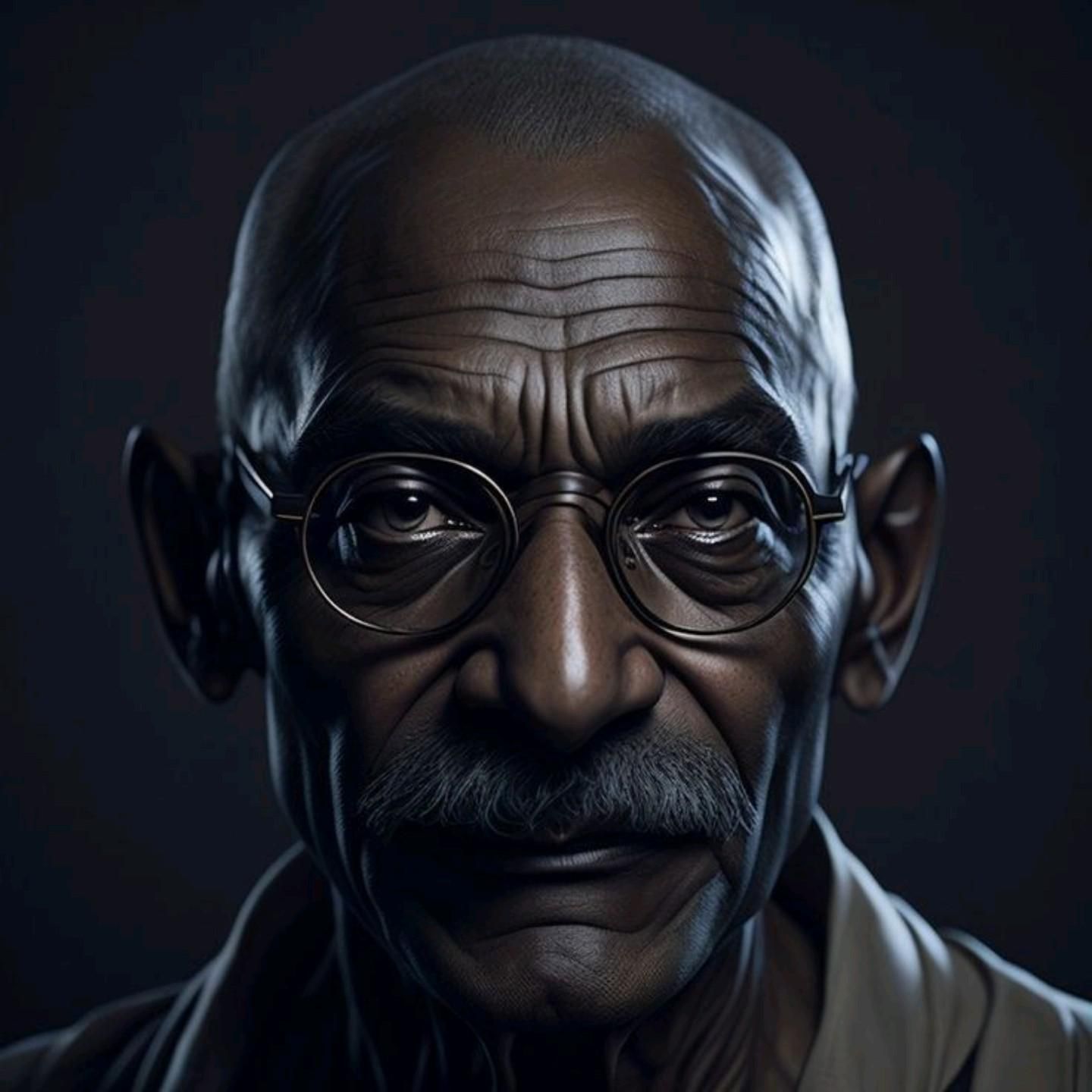 Mahatma Gandhi Image Generated from AI! #funart