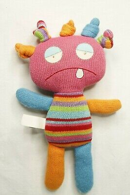 Maison Chic Mood Monster Happy Sad Knit Emotion Double Sided Plush 14" Doll