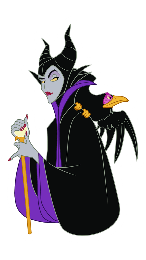 Maleficent With Raven Sticker
