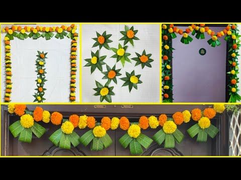 Mamidi Akula Banthipula Thoranam|Mango Leaves Thoranam | Decorative  Backdrop Id