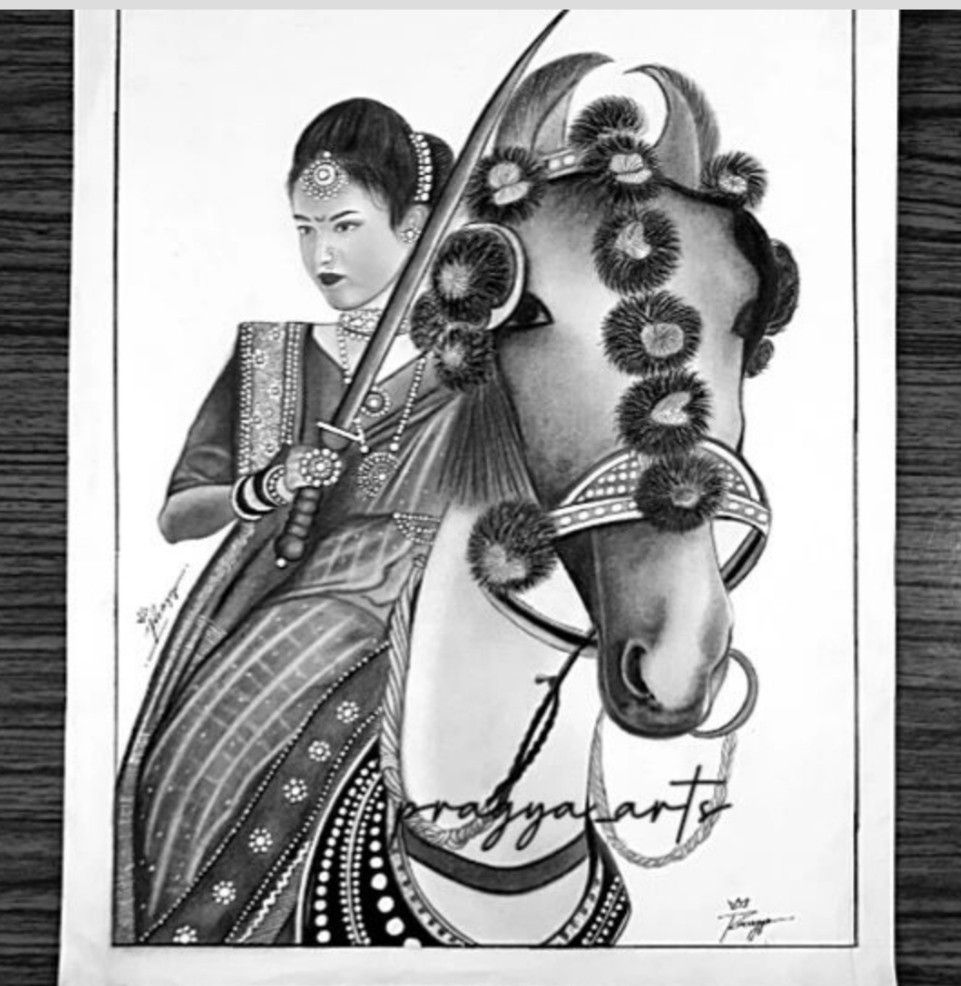 Manikarnika Drawing  || Pencil Drawing Of Manikarnika ( Rani Laxmi Bai )
