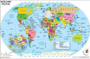 Map of the World with Countries , List HD Wallpaper