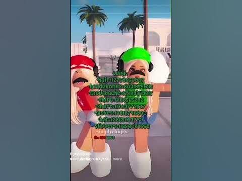 Mario and Luigi outfit code! Credits to: simplychiqrx