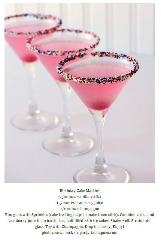 Marshmallow Caketini Cocktail Recipe Birthday Cake Martini 21St