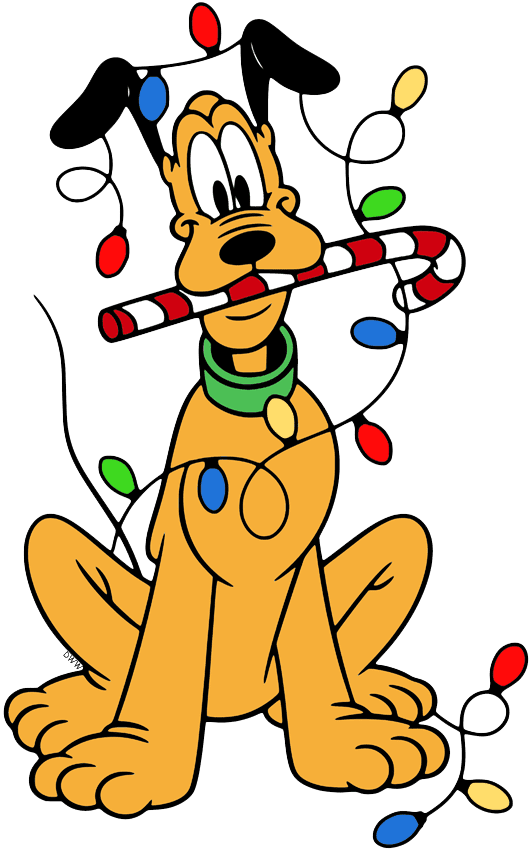 Mickey Cartoon With Christmas Lights Clipart - Full Size Clipart (#4999377) - Pi