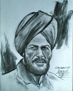 Milkha Singh sketch by Chinmay Bhave HD Wallpaper