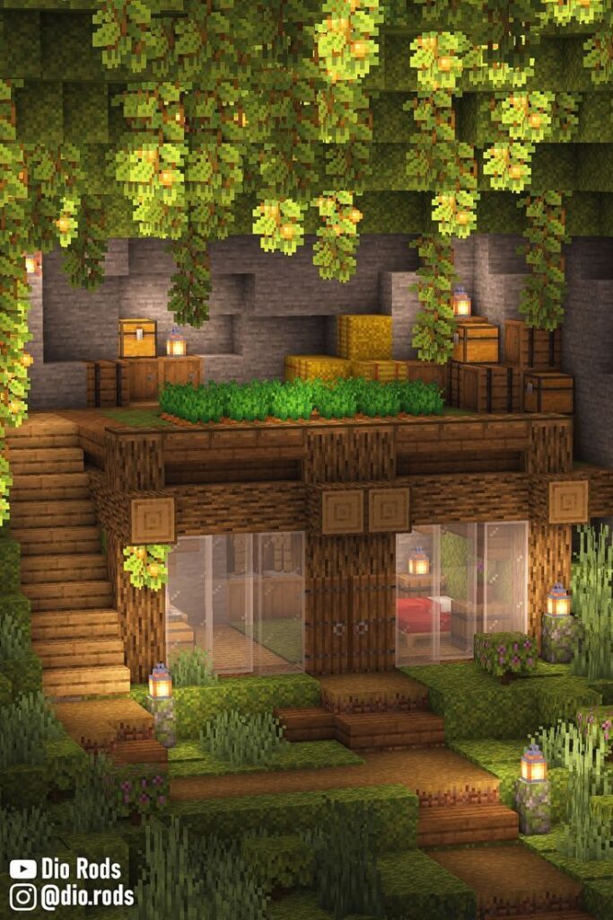 Minecraft Lush Cave Starter House / Base | Full Tutorial On My Youtube Channel