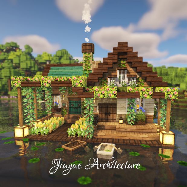 Minecraft Tutorial: How to Build a Fairy Floating Cottage