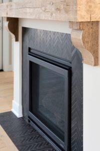 Modern Rustic Fireplace HD Wallpaper