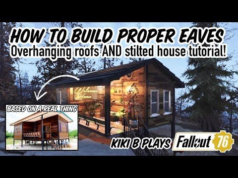 Modern Waterfront Cabin with Perfect Roof Eaves || Fallout 76 CAMP Building Tuto