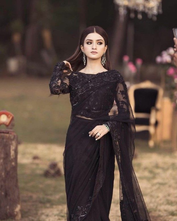 Most Beautiful & Elegant Black Saree /Black Saree Designs 2023/Wedding & Party W