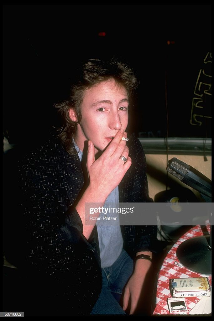 Musician Julian Lennon Smoking A Cigarette.