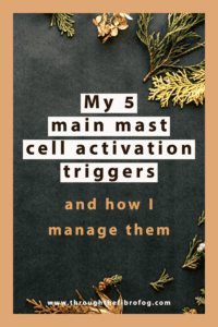 My 5 main triggers for mast cell activation , how I manage them , Through The  Images