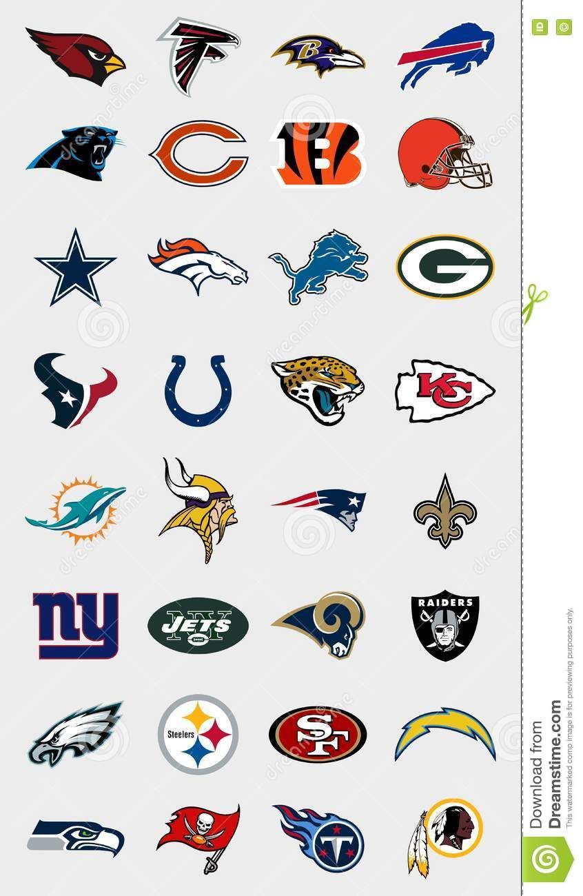 NFL teams logos editorial image. Illustration of detroit - 78151095