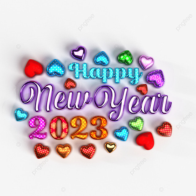 New Year 3d PNG, Happy New Year 2023 3d Png, New Year 2023, 2023 3d, Gold 3d 202