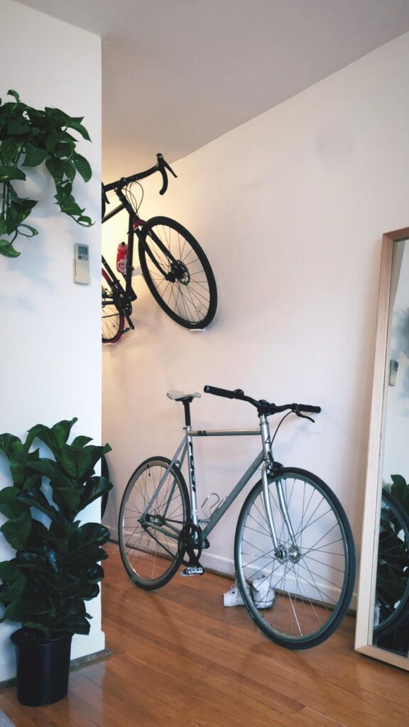 New Entrance Hallway Is Coming Together. Cycloc Hero Bike Mounts Are Great Space