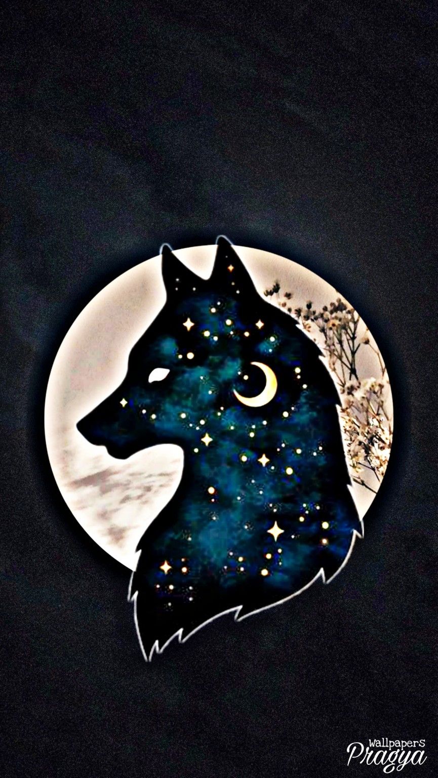 Night fox dark asthetic wallpaper