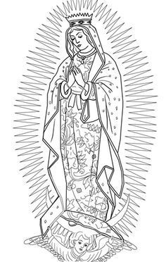 Our Lady of Guadalupe coloring page | Free Printable Coloring Pages