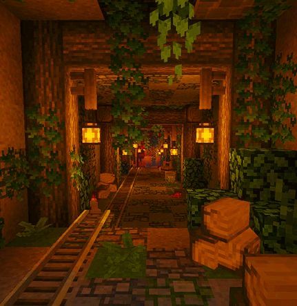 Overgrown 🌿 Minecraft tunnel