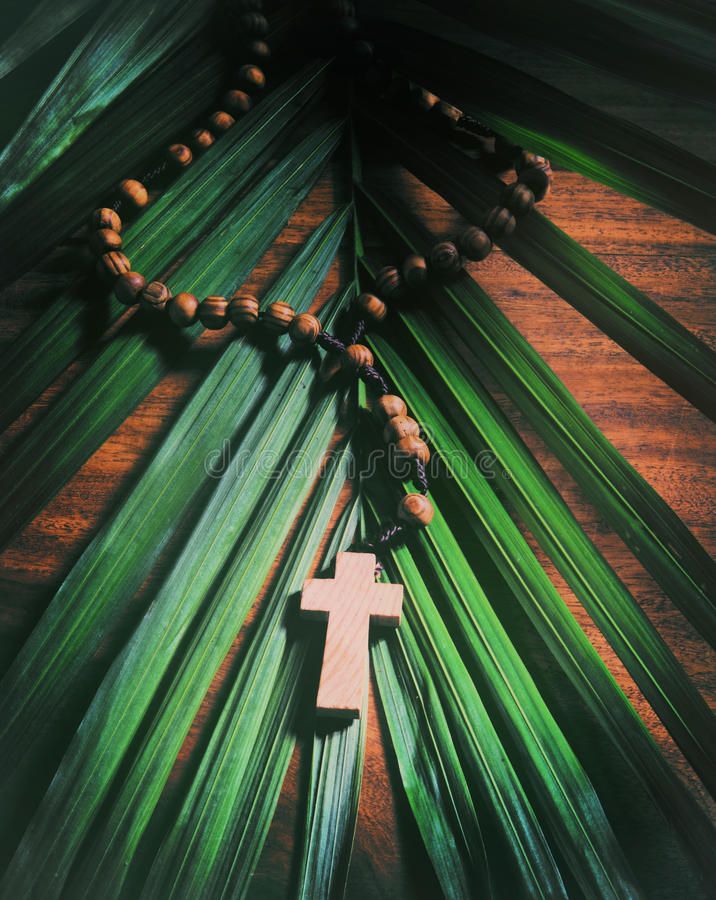 Palm Sunday Retro Stock Image Of Necklace Leaf
