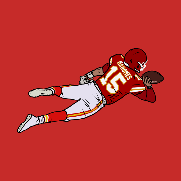 Patrick Mahomes Sideways Throw by rattraptees