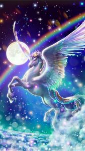 Pegasus with a rainbow | Unicorn , cute, Unicorn ,, Unicorn pict HD Wallpaper
